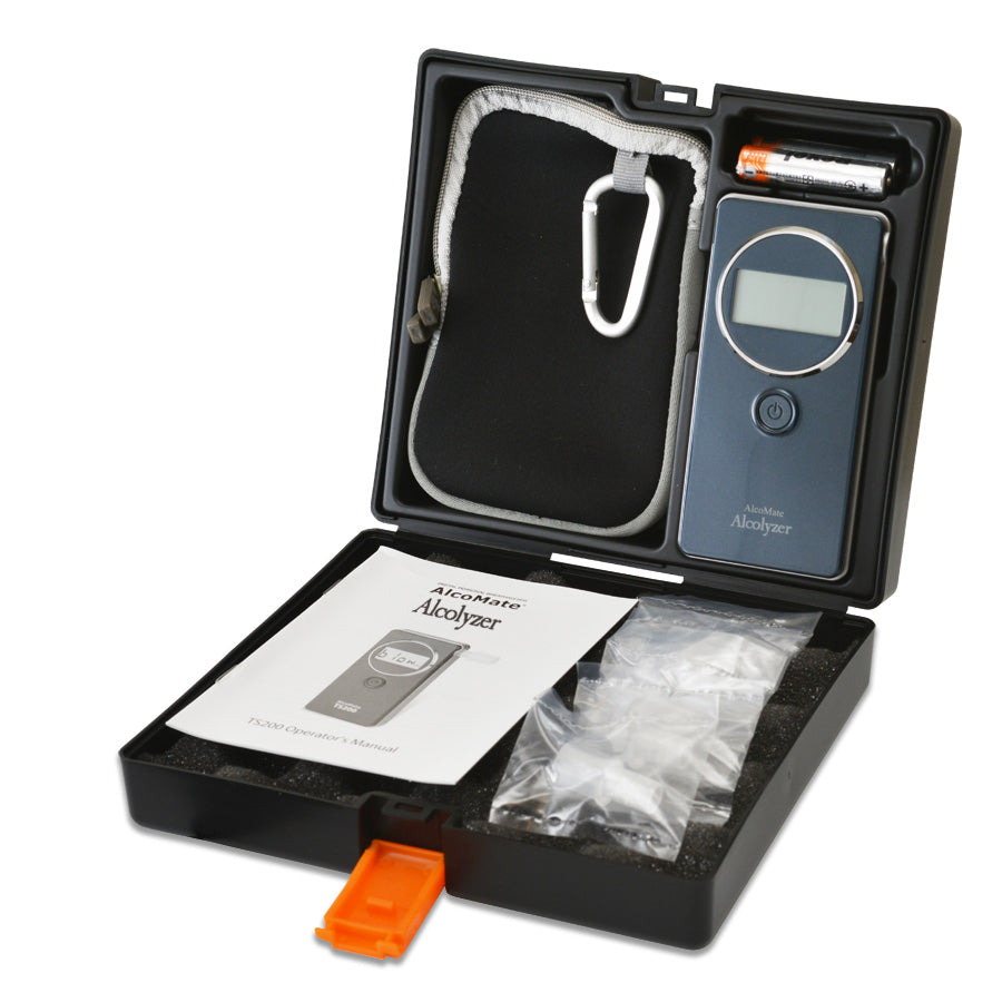 AlcoMate Alcolyzer (Model TS200) Professional Breathalyzer | Pre-Calib ...